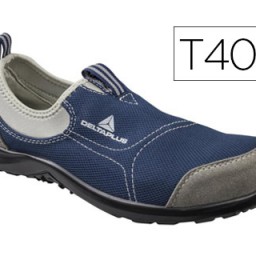 Zapatos de seguridad poliéster gris y algodón azul marino talla 40